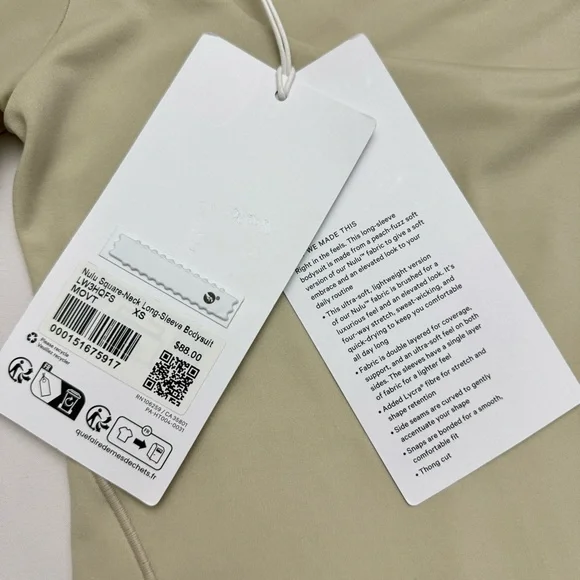 Lululemon Wundermost Ultra Soft Nulu Square Neck Long Sleeve Bodysuit - Size XS - Picture 6 of 12